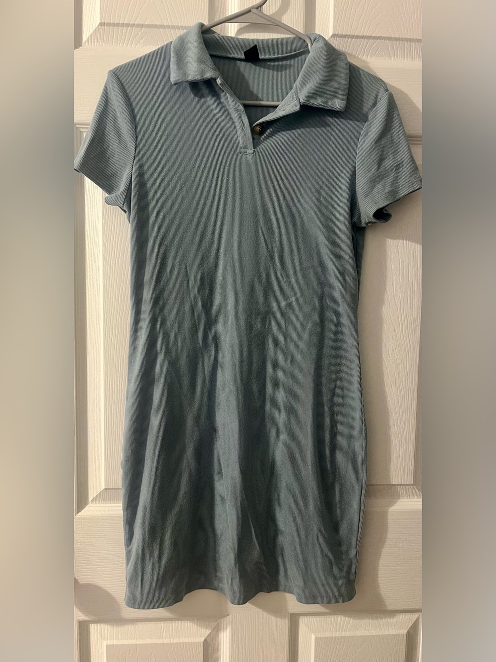 SHEIN Light Blue Polo Mini Dress